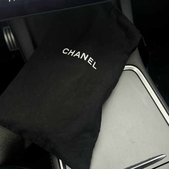 Used Authentic Chanel Pink Satin Bow Ballet Flats with Crystal CC Chanel logo - Picture 2 of 6